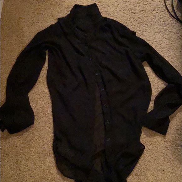 Black Womens button up shirt - Picture 1 of 1